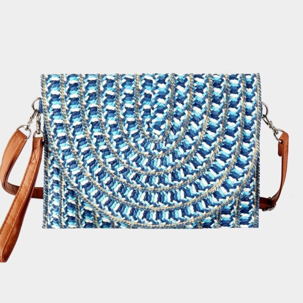 Boho Straw Crossbody Clutch Bag - Image 2