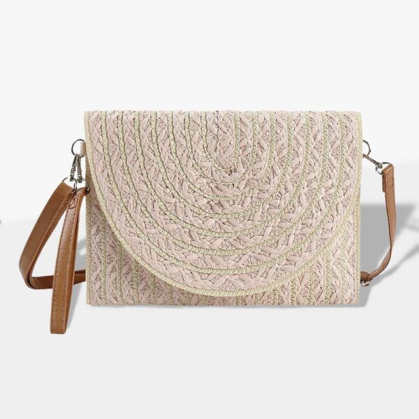 Boho Straw Crossbody Clutch Bag