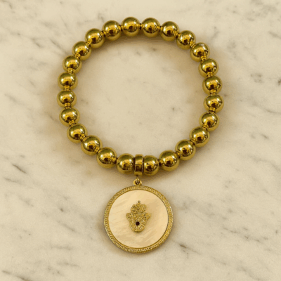 Gold Aura Hamsa Bracelet