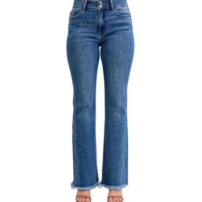 Judy Blue High Rise Frayed Hem Bootcut Jeans