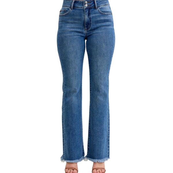 Judy Blue High Rise Frayed Hem Bootcut Jeans