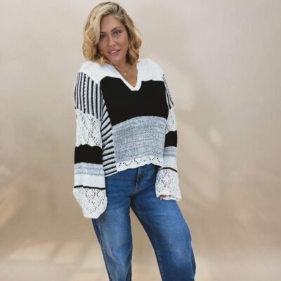 Monochrome Muse Knit Sweater