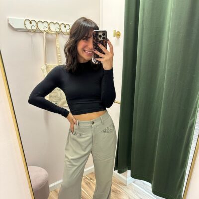Mock Neck Crop Top