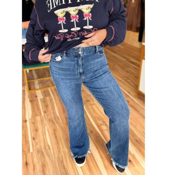 Judy Blue High Rise Frayed Hem Bootcut Jeans