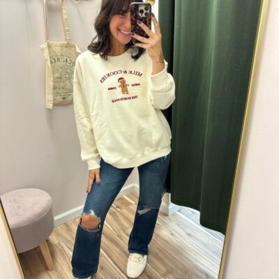 Milk & Cookies Holiday Crewneck
