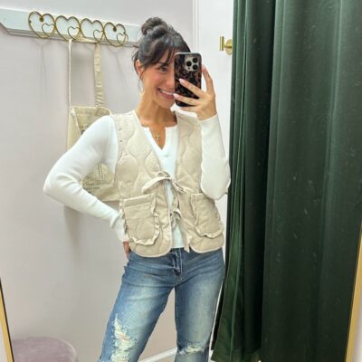 Hyfve Dark Taupe Quilted Vest