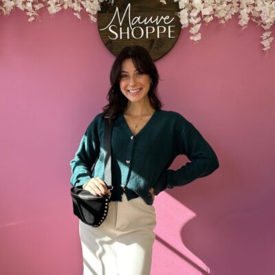 Hyfve Heart-Button Knit Cardigan – Emerald