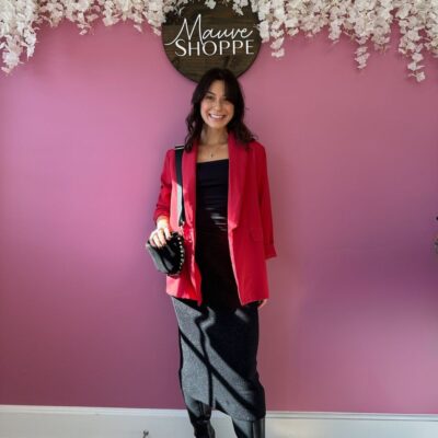 The Lydia Loose Fit Blazer in Red