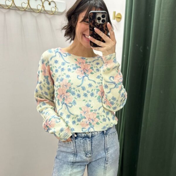 Floral Long Sleeve Sweater
