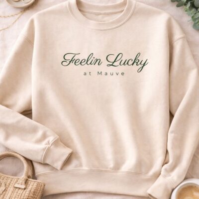 Feelin Lucky at Mauve Crewneck